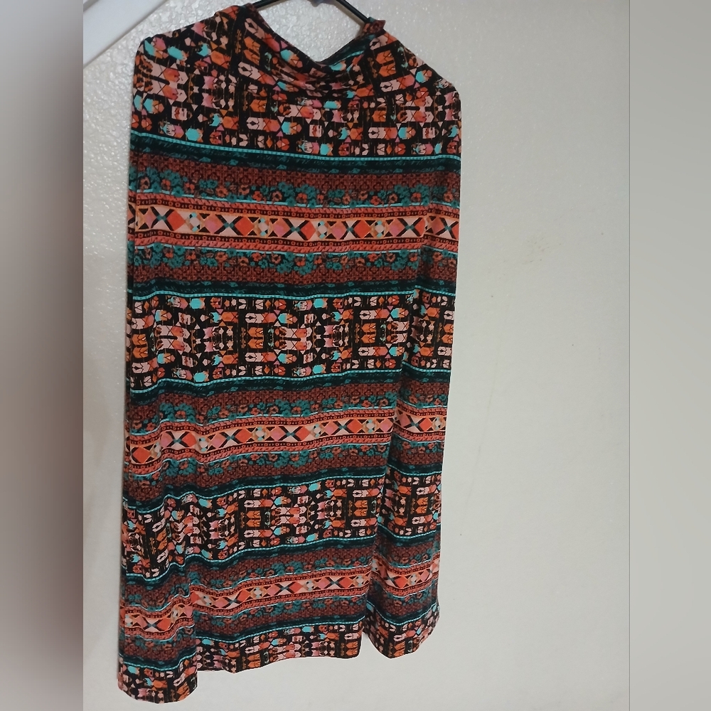 Colorful Patterned Maxi Skirt
